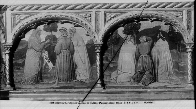 Croci, Felice — BOLOGNA - S. Petronio - JACOPO DI PAOLO - L'apparizione della Stella — particolare, predella dipinta